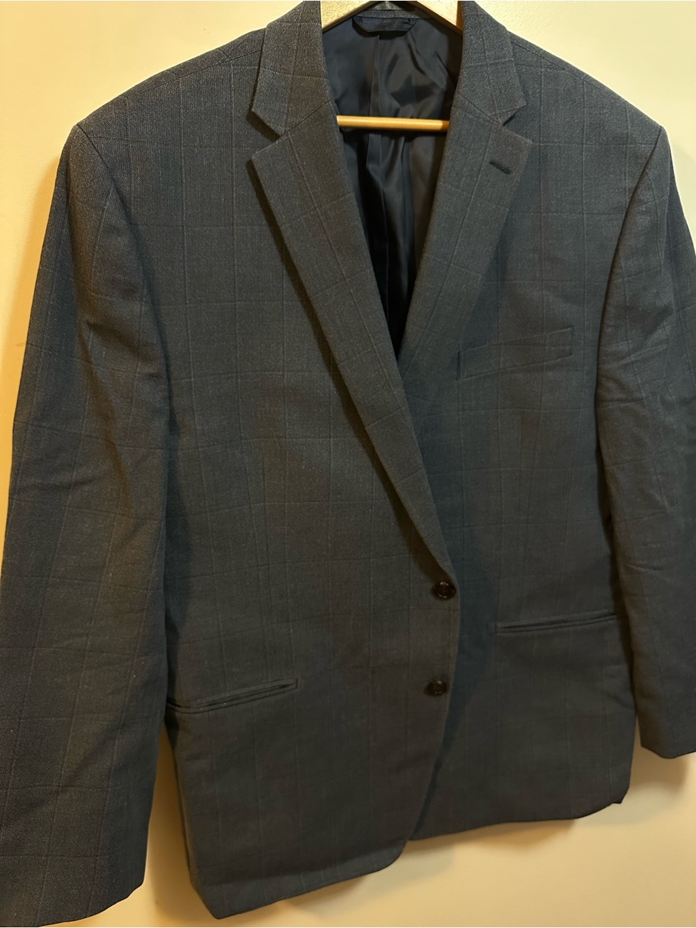 Ralph Lauren Men’s Classic Windowpane Blazer - Dark Gray